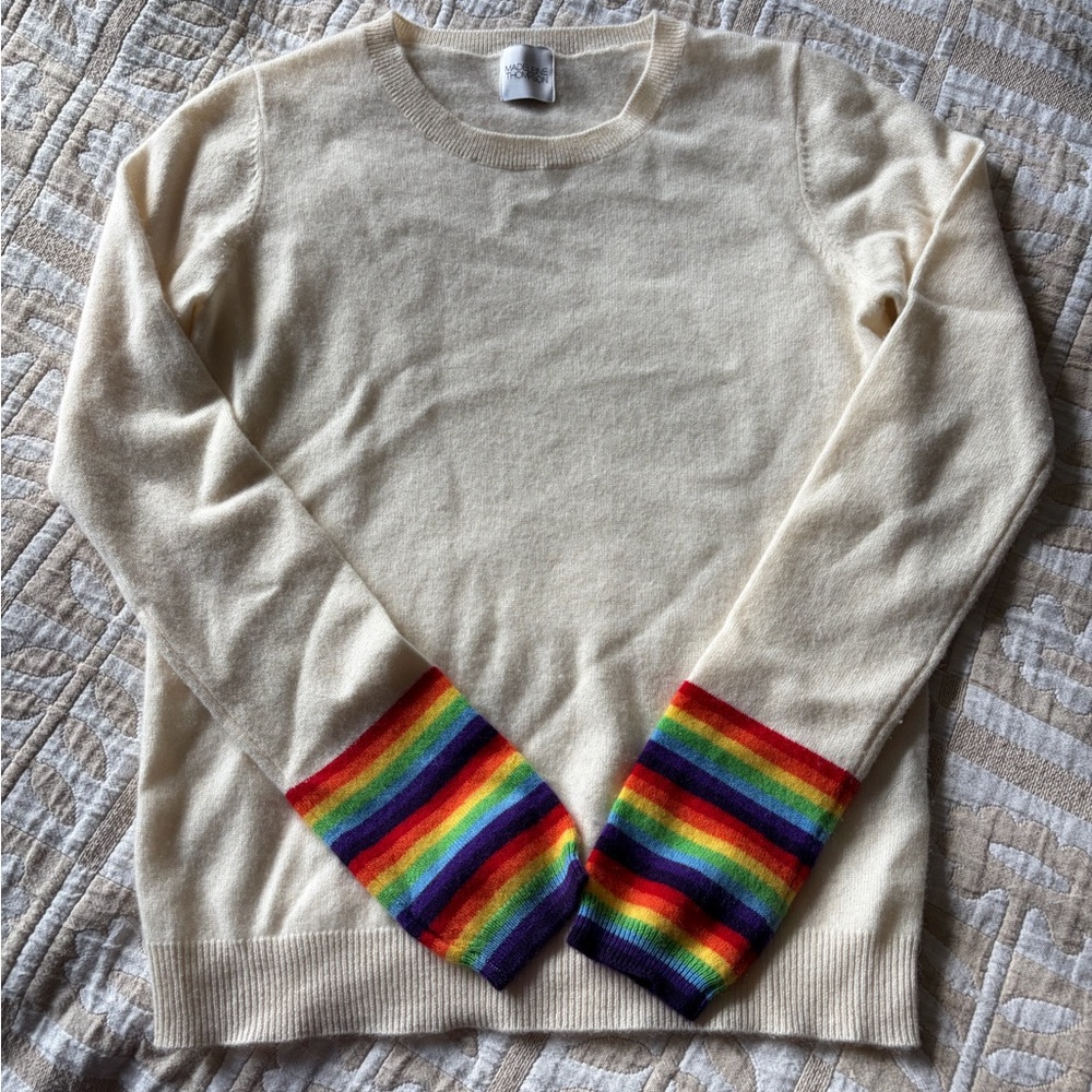 MADELEINE THOMPSON Cream cashmere Sweater - size Small